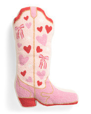 13x20 Cowgirl Valentine Boot Shaped Pillow | Marshalls