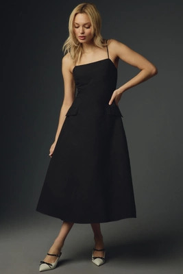 Endless Rose Sleeveless Square-Neck A-Line Midi Dress | Anthropologie (US)