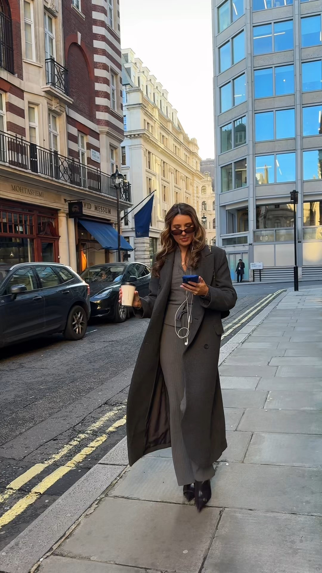 Outfit of the day in London 🩶 

This gorgeous grey ribbed matching set is such amazing quality and can be worn for work with a heel/heeled boot or on the weekends with a pair of trainers. 

#LTKuk #LTKworkwear #LTKwinter