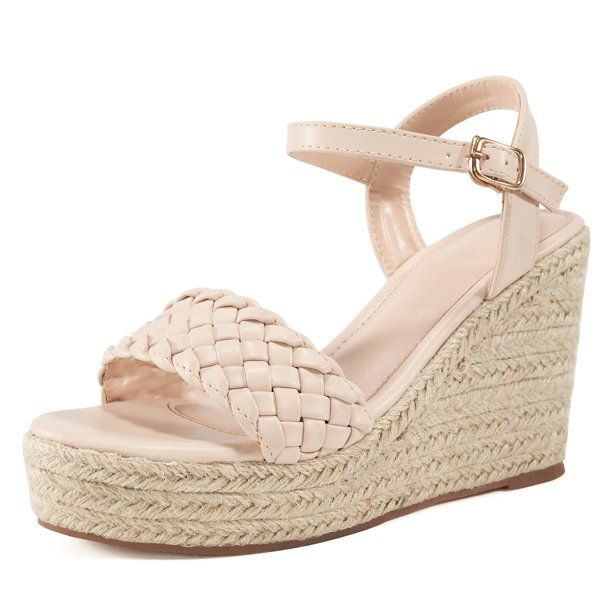 Women Wedge Sandals Waterproof Platform Ankle Strap Open Toe Casual Strap Sandals - Walmart.com | Walmart (US)