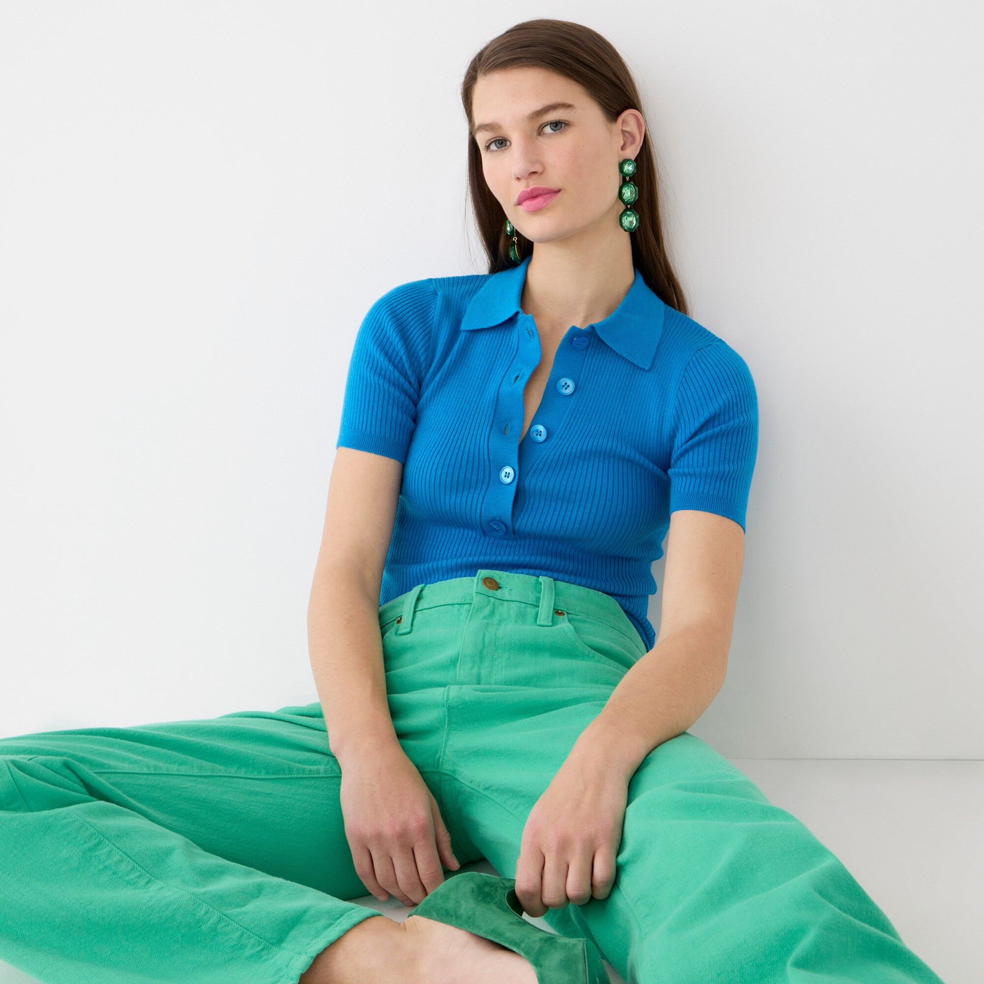 TENCEL™-blend short-sleeve polo shirt | J. Crew US