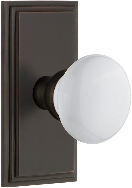 Grandeur 825391 Carre Plate Privacy with Hyde Park Knob in Timeless Bronze, 2.375 | Amazon (US)