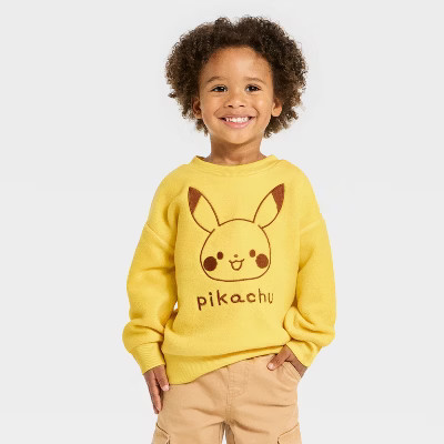 Toddler Boys' Pokemon Monpoke Collection Pikachu Fleece Sweatshirt - Yellow 18M | Target