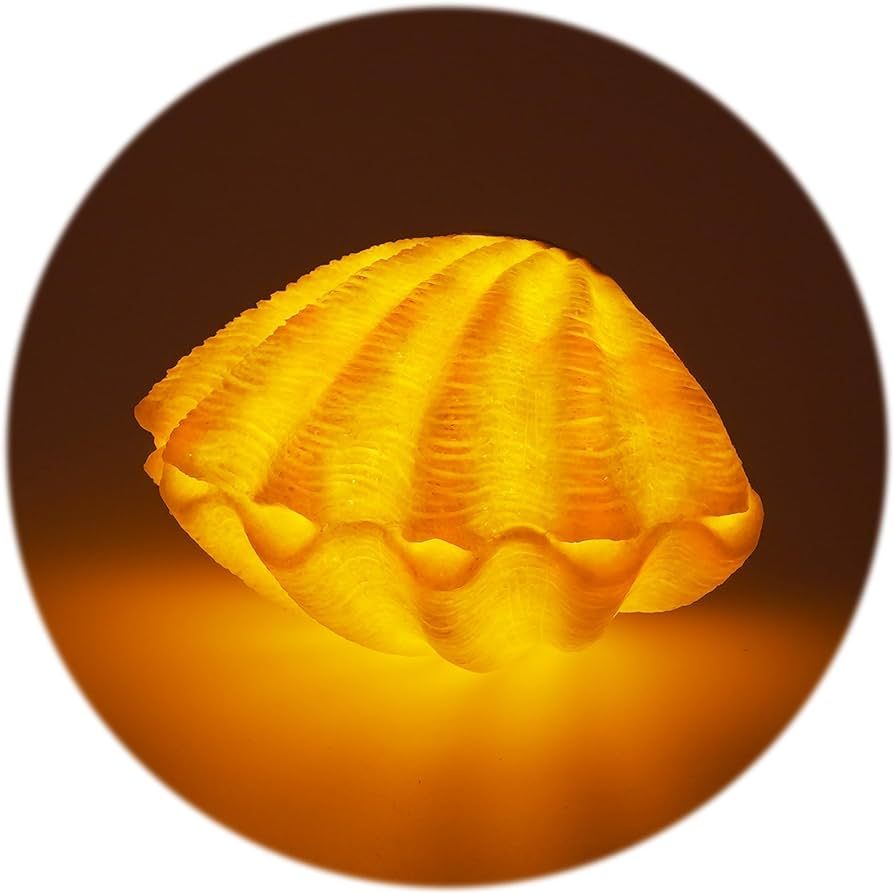 GREENIC Sea Shell Night Light for Beach Ocean Decor, AAA Battery Operated LED Lamp with Timing Fu... | Amazon (US)