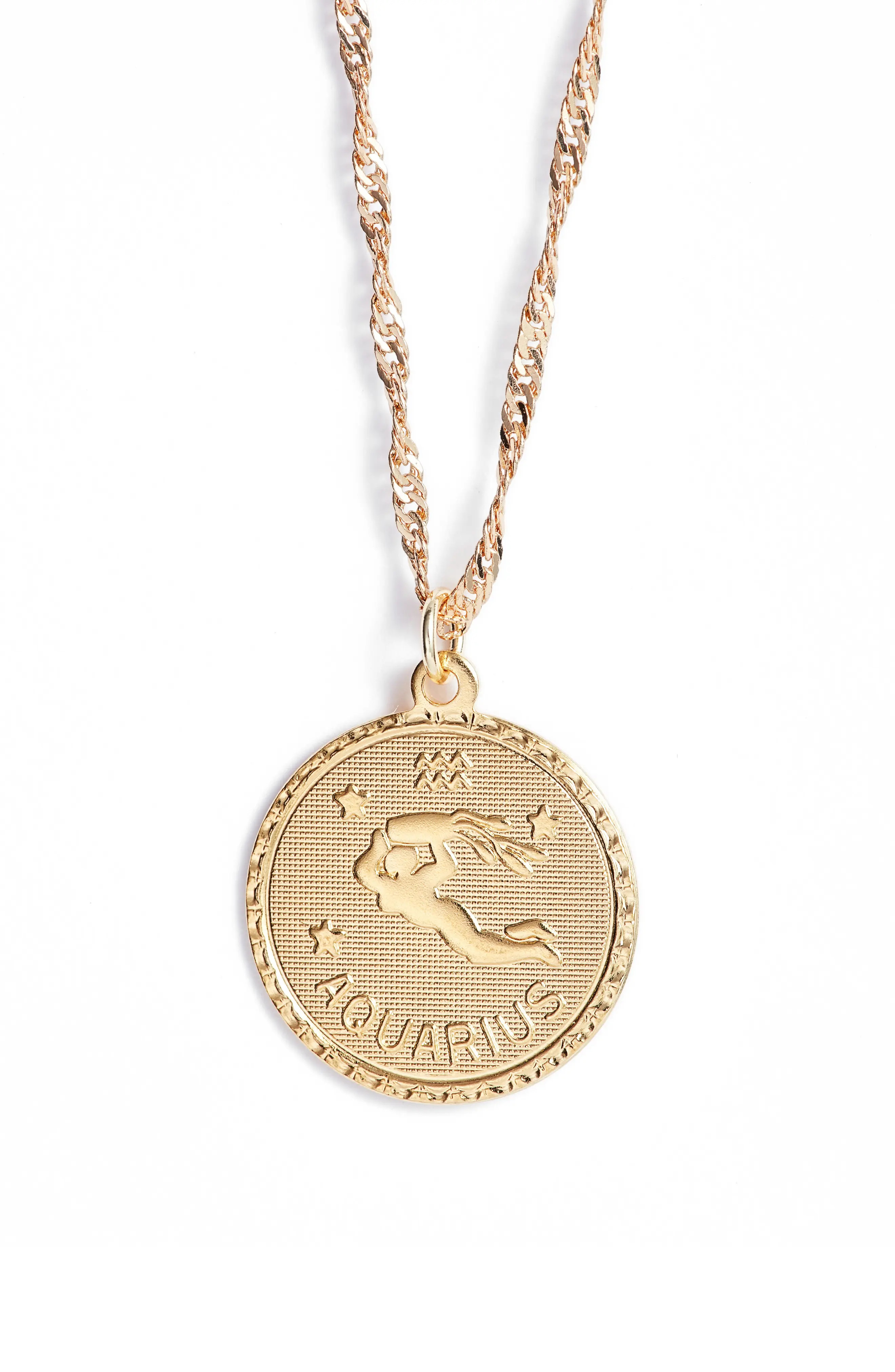 Cam Jewelry Ascending Zodiac Medallion Necklace | Nordstrom