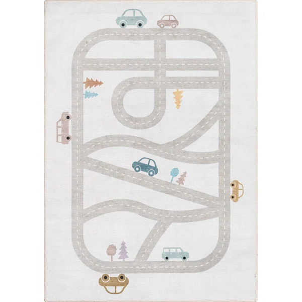Rectangle Abstract Polyester Rug | Wayfair North America