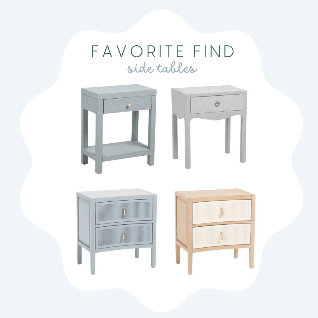 Side tables, nightstands that give the Serena and Lily vibe on a Homegoods budget! 