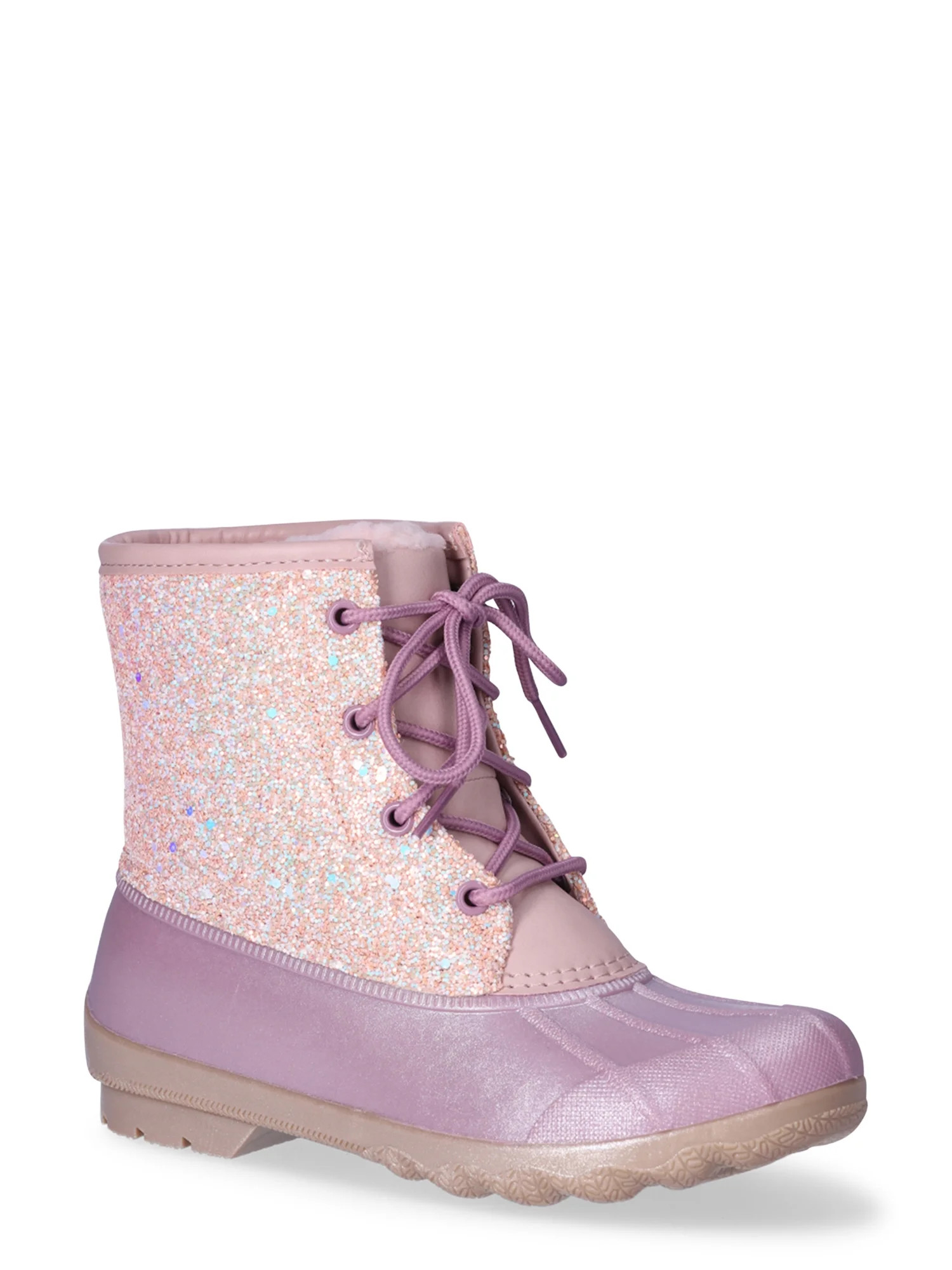 Wonder Nation Girls Glitter Duck Boots | Walmart (US)