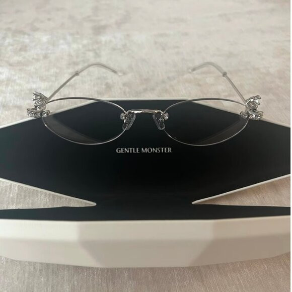 GENTLE MONSTER Oval Metal Gemstone Rimless Optical Eyeglass Frame | Poshmark