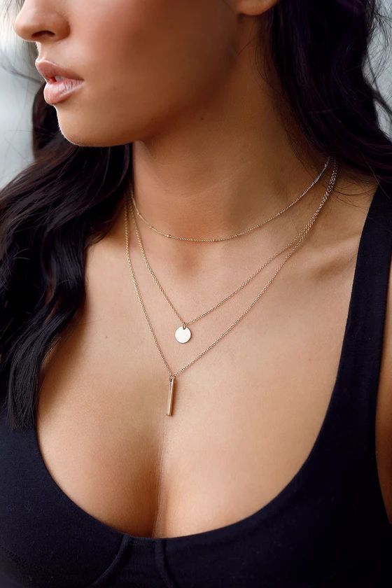 Perfect Trio Gold Layered Necklace | Lulus