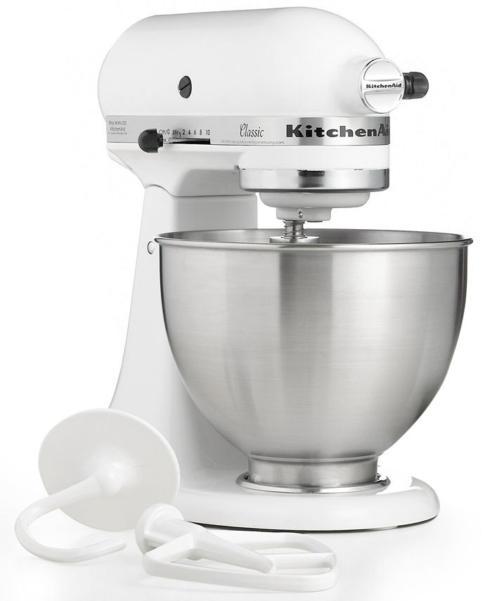 KitchenAid K45SSWH Classic 4.5-Qt. Stand Mixer & Reviews - Small Appliances - Kitchen - Macy's | Macys (US)