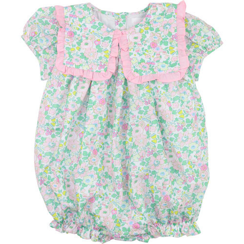 Pink Floral Ruffle Bubble | Cecil and Lou