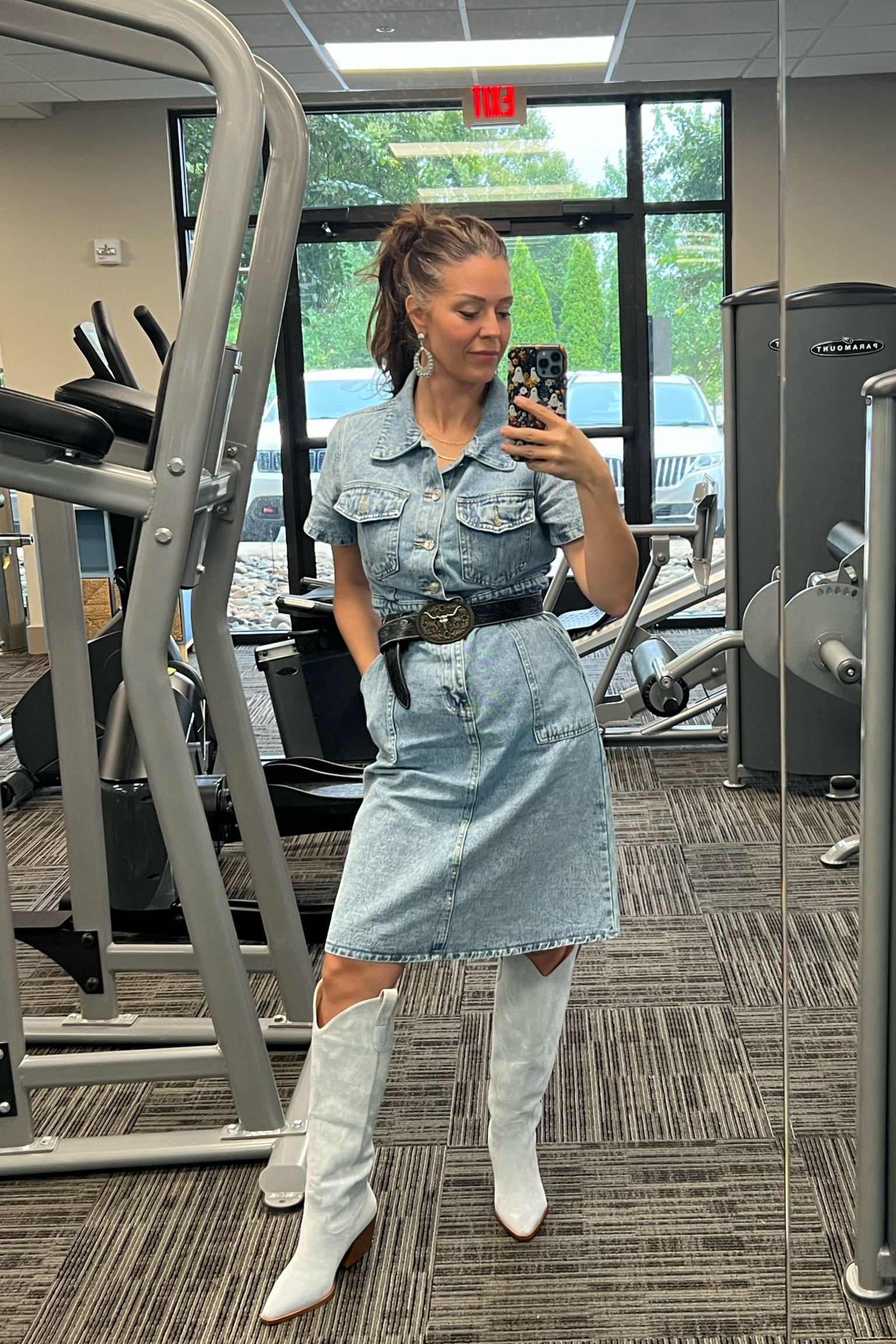 High Pony ✅ 
High Boots ✅ 

This look is brought to you by Fall & Zoom Meetings. This is business casual for me. ❤️

I’m 5’3 125lbs (size small-4-6) 

Dress from SHEIN (great quality)
Belt, Boots from Amazon
Jewelry from Walmart 

@jessicasimpsonstyle @walmartfashion @amazonfashion #amazonhaul #walmarthaul #jessicasimpson #westernfashion #fallfinds #fallfashion 

#LTKSeasonal #LTKStyleTip #LTKShoeCrush
