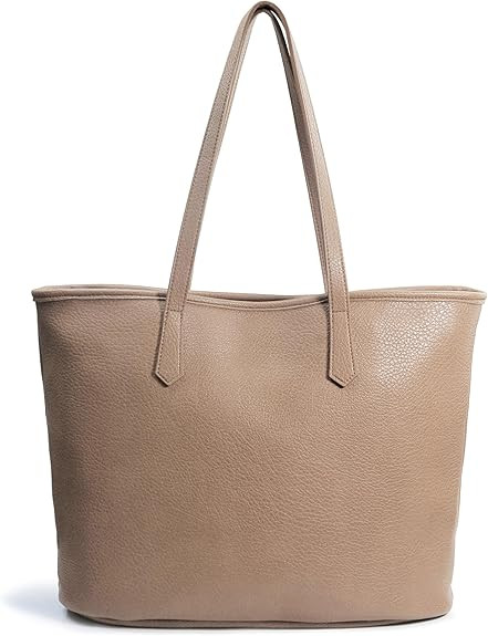 Zipper Tote Bag for Women Soft Vegan Leather Handbag for Work, Travel & Everyday Use | Amazon (US)
