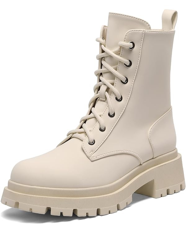 DREAM PAIRS Women's Comfortable Chunky Mid Calf Boots, Stylish and Waterproof Slip Resistant Bike... | Amazon (UK)