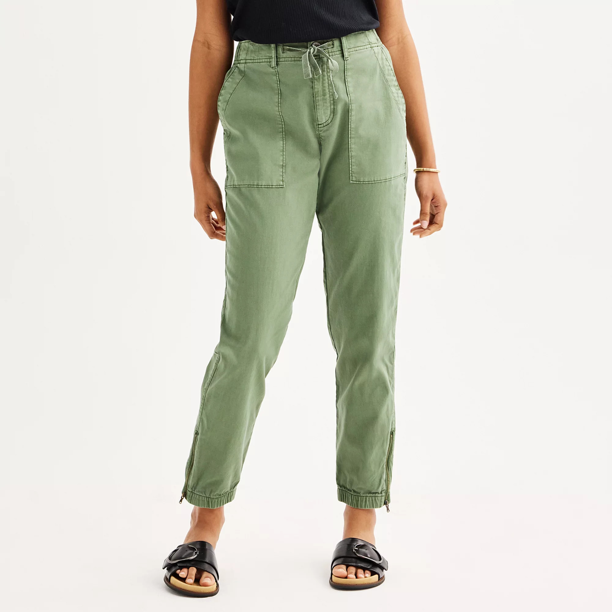 Women's Sonoma Goods For Life® Zip Hem Core Utility Jogger Pants | Kohl's