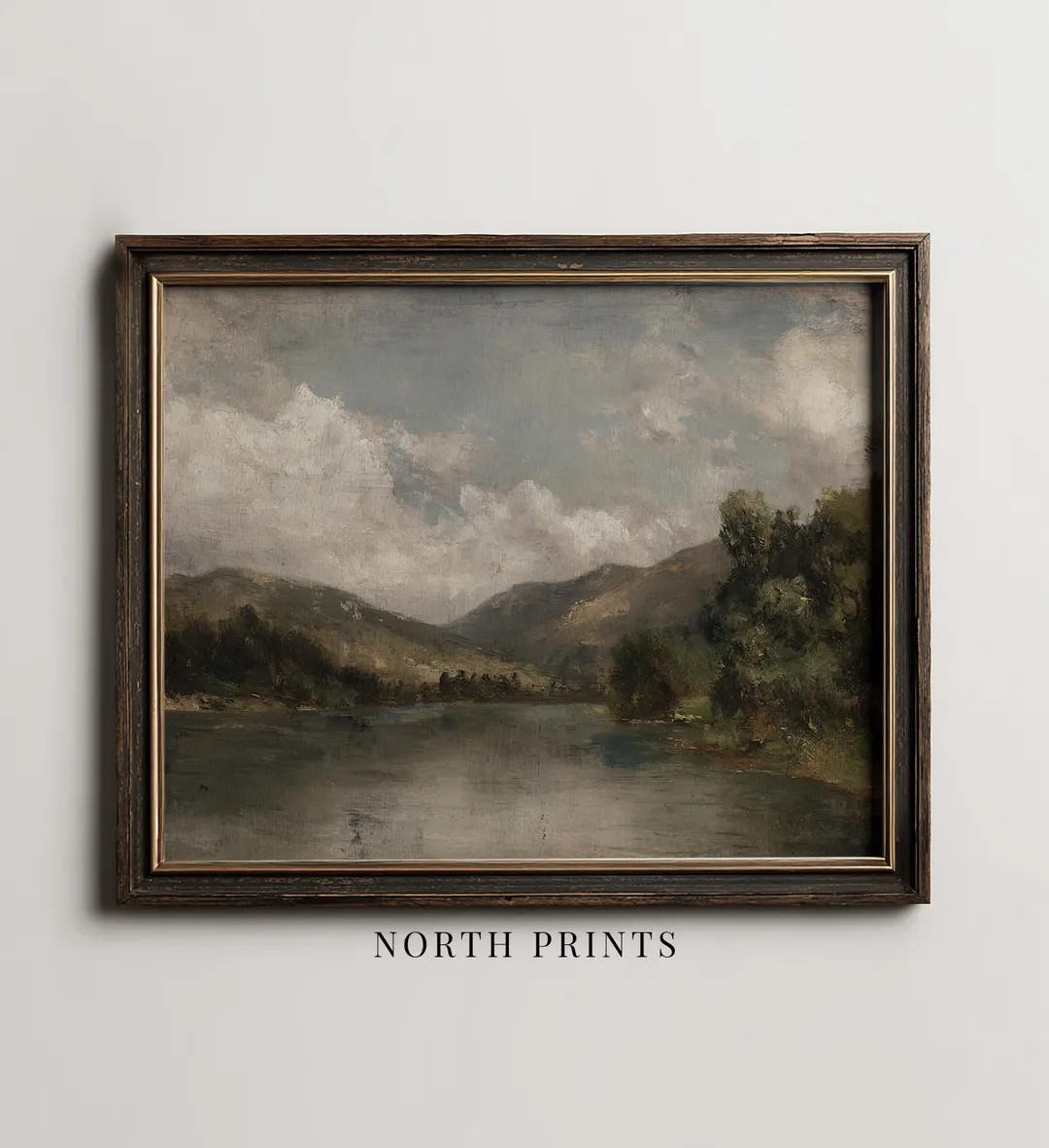 Antique River Landscape Print, Moody Classic Painting, Digital Art Printable Download North Print... | Etsy (US)