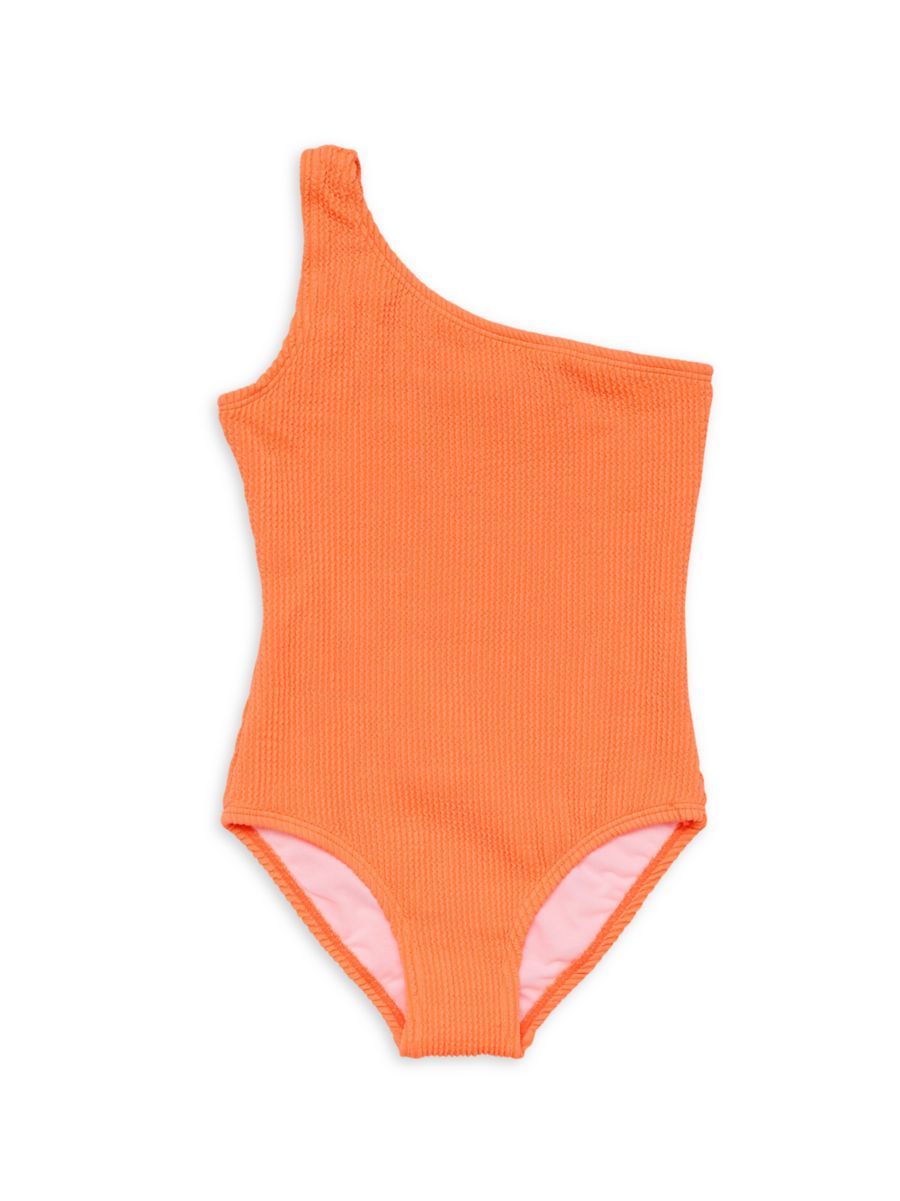 Little Girl's & Girl's Hibiscus Hype One-Shoulder Swimsuit | Saks Fifth Avenue