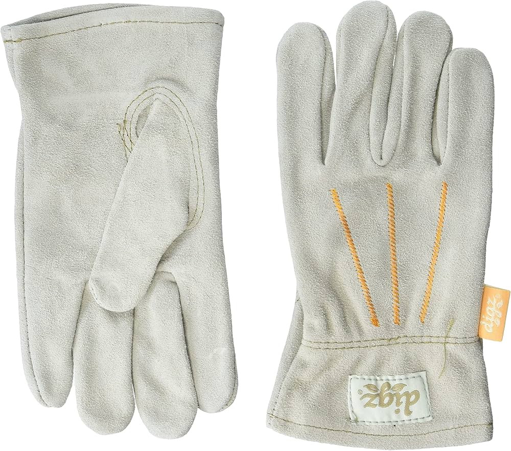 Digz Women's Full Suede Leather Garden Gloves | Durable Leather Gardening Gloves | Color: Tan | S... | Amazon (US)
