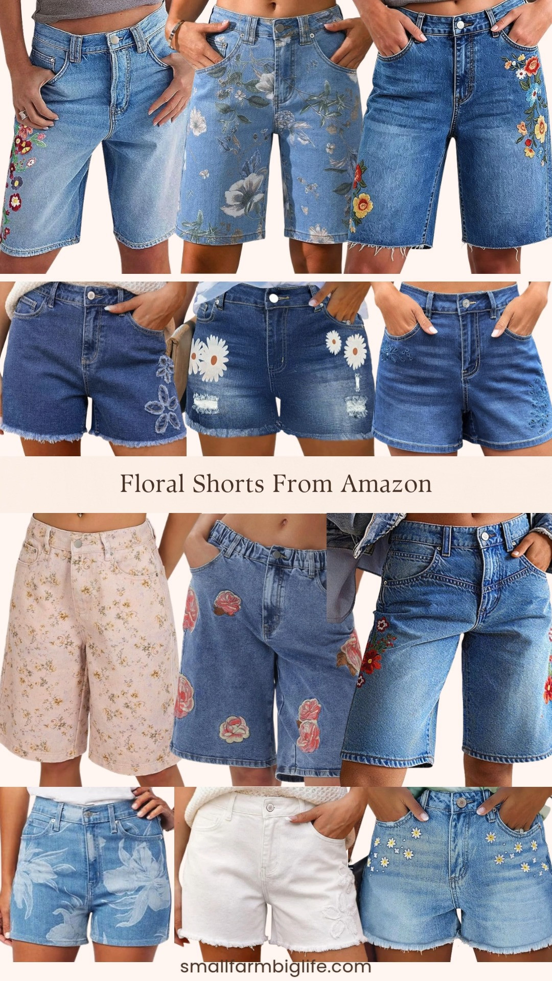 Floral denim shorts are one of my favorite summer trends right now and Amazon has so many beautiful styles at amazing prices! From pretty embroidered daisy and floral designs to eyelet detail, floral print denim, and classic bermuda lengths, all in the most beautiful washes of blue, pink, and white, these are the fun and feminine shorts that make every summer outfit feel fresh and special. So many gorgeous styles to choose from at prices you will love. Linking all my favorites below! 

 #LTKootd #LTKOver40 #LTKTravel