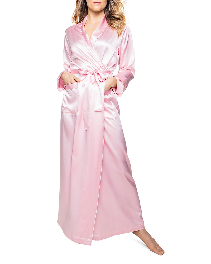 Petite Plume Pink Silk Long Robe | Bloomingdale's (US)