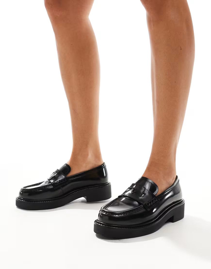 & Other Stories leather chunky loafers in black | ASOS (Global)