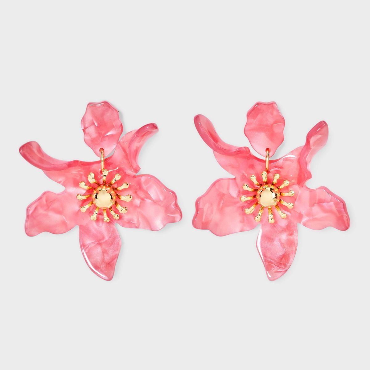 Flower Resin Earrings - A New Day™ Pink | Target