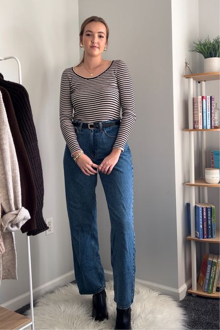 Fall outfit, size medium in target top, Abercrombie jeans size 6 regular( size down run big) 

#LTKsalealert #LTKstyletip #LTKfindsunder50