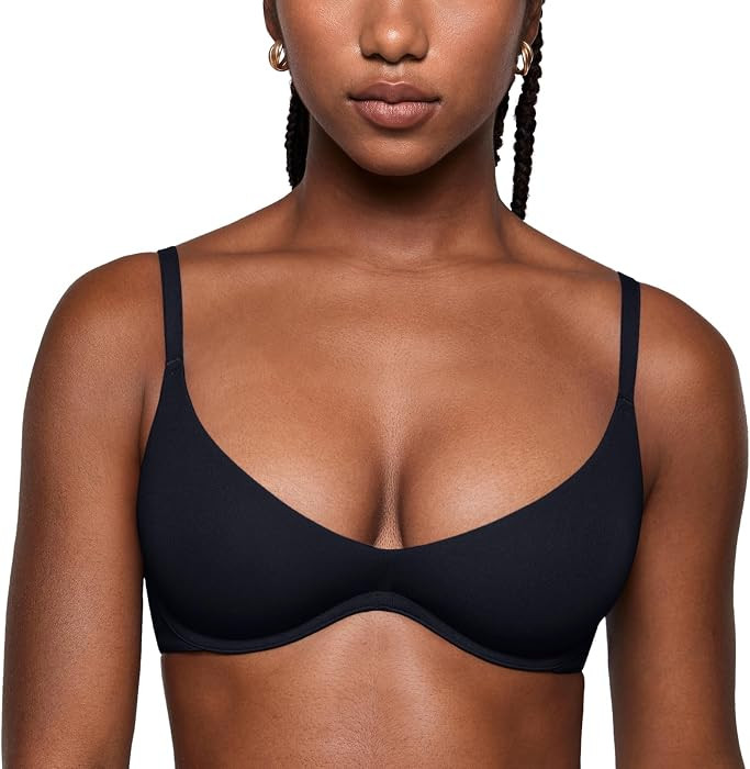INLYRIC Womens Unlined Balconette Bra Plunge Underwire | Amazon (CA)