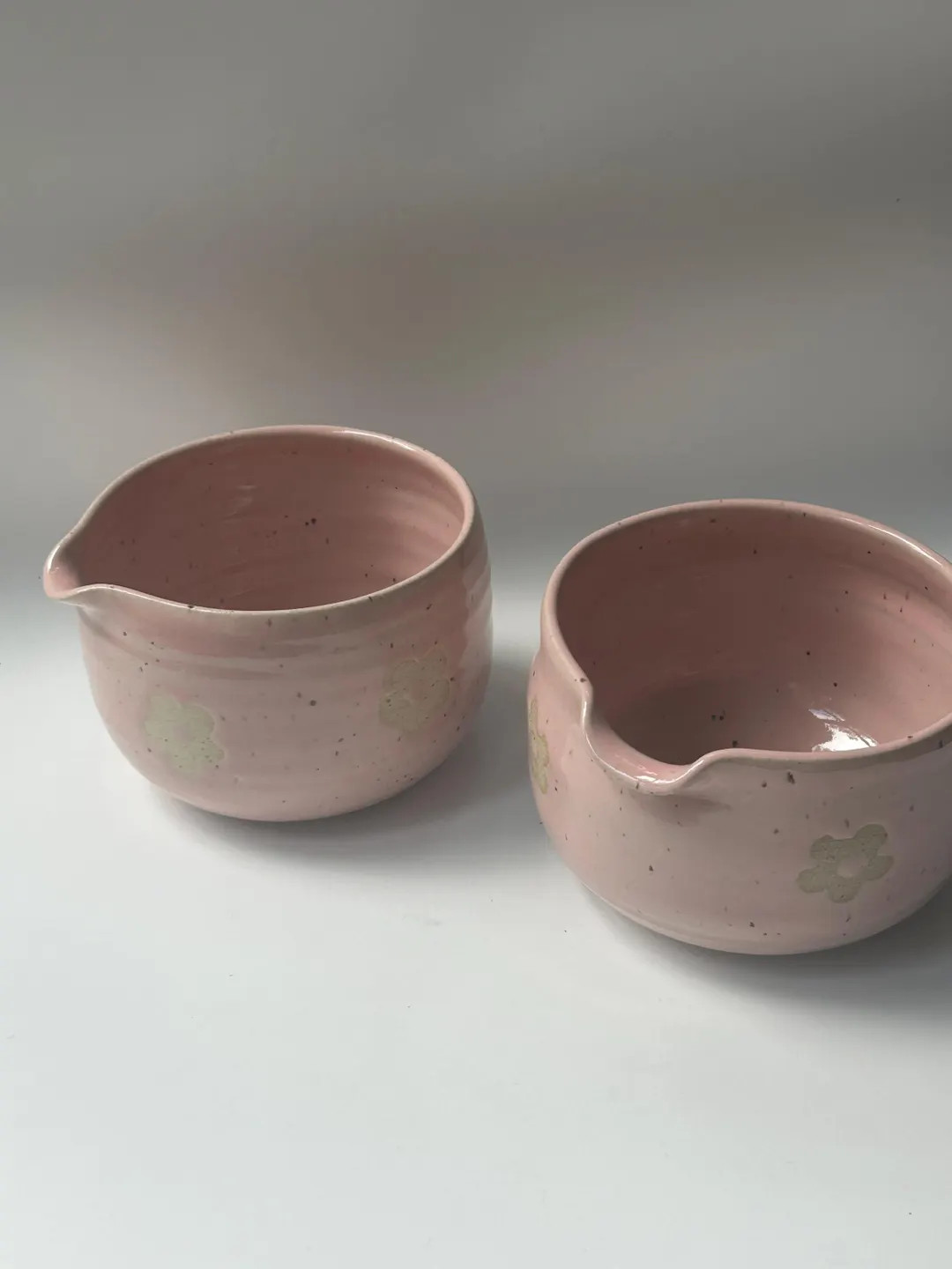 Handmade Pink Daisy Matcha Bowl With Whisk Holder Set - Etsy | Etsy (US)