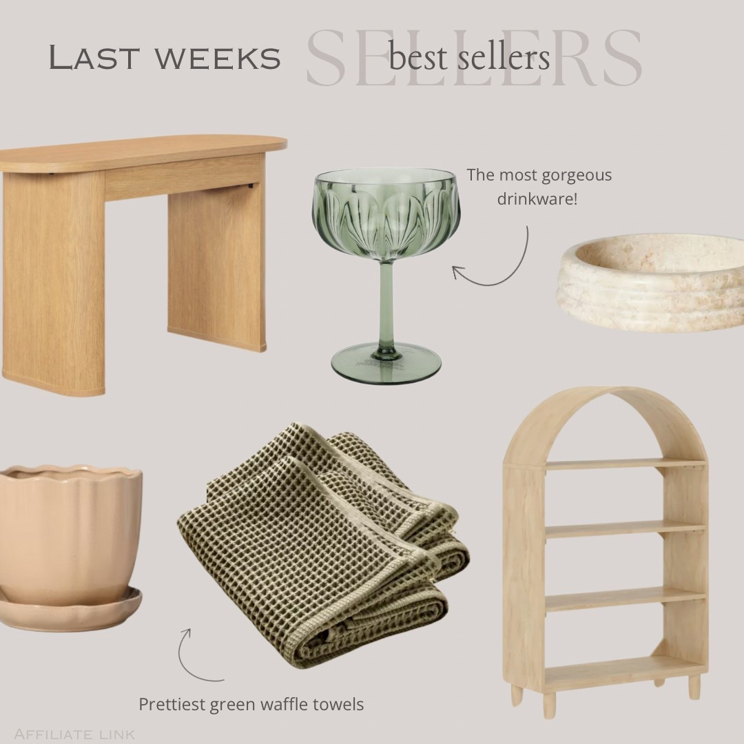 Last Weeks Best Sellers! 

Arched cabinet, playroom, kids decor, waffle towels, spring decor, scalloped planter, outdoor decor, writing desk, vanity desk, drinkware, outdoor hosting, dining room, marble dish, home decor, tablescape, summer decor


#walmart #walmartfinds #target 


#LTKSeasonal #LTKHome