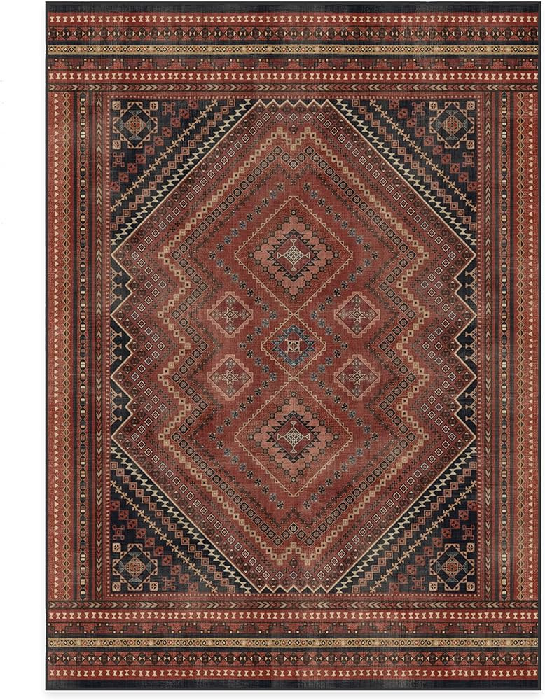 RUGGABLE Kaden Washable Rug - Perfect Vintage Area Rug for Living Room Bedroom Kitchen - Pet & Ch... | Amazon (US)