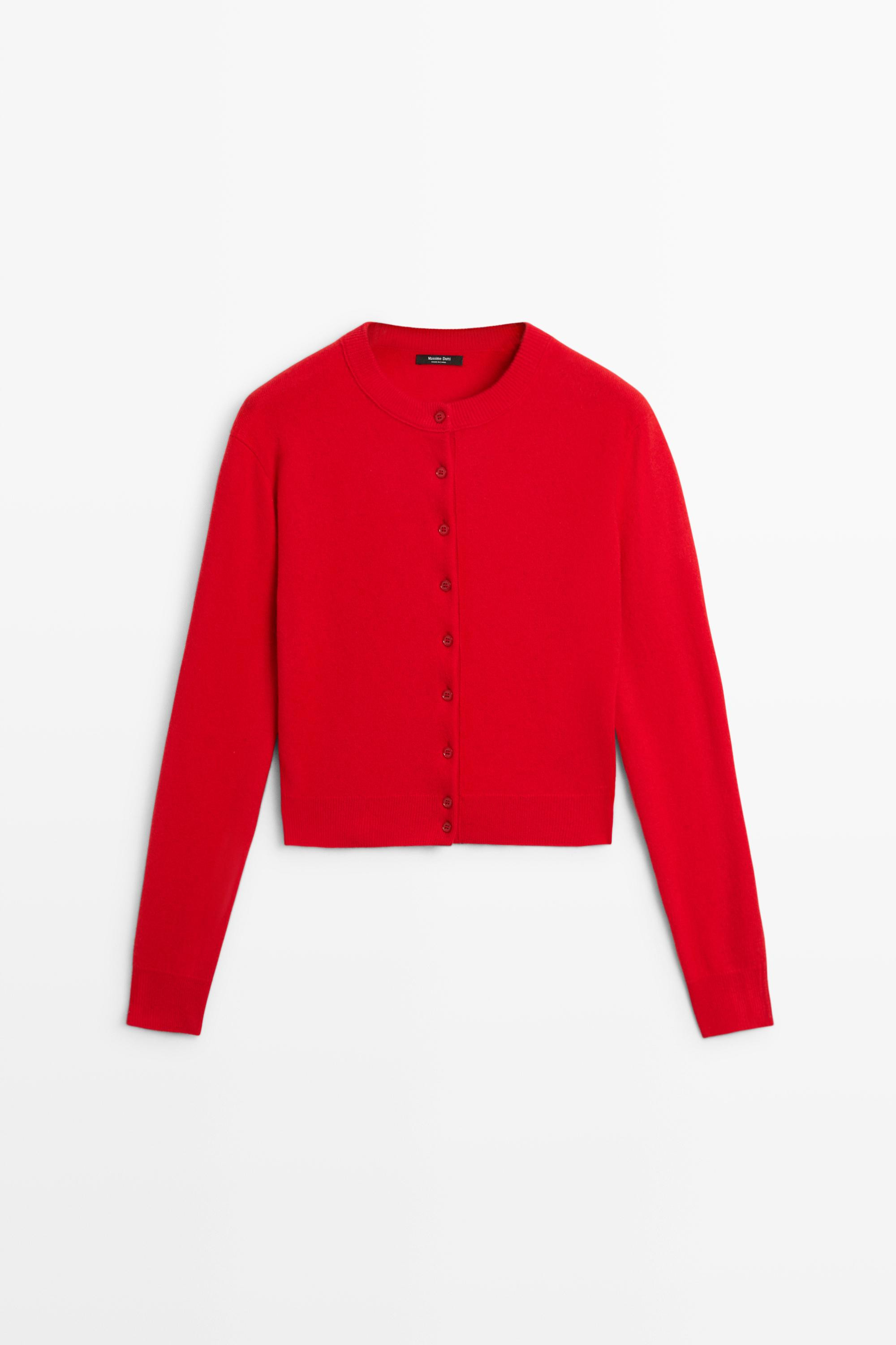 Knit cardigan with button detail | Massimo Dutti US