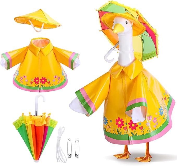 DECOHS 3 Pcs/Set Raincoat Porch Goose Outfits, Summer Lawn Goose Statue Raincoat Costume, Yard Go... | Amazon (US)