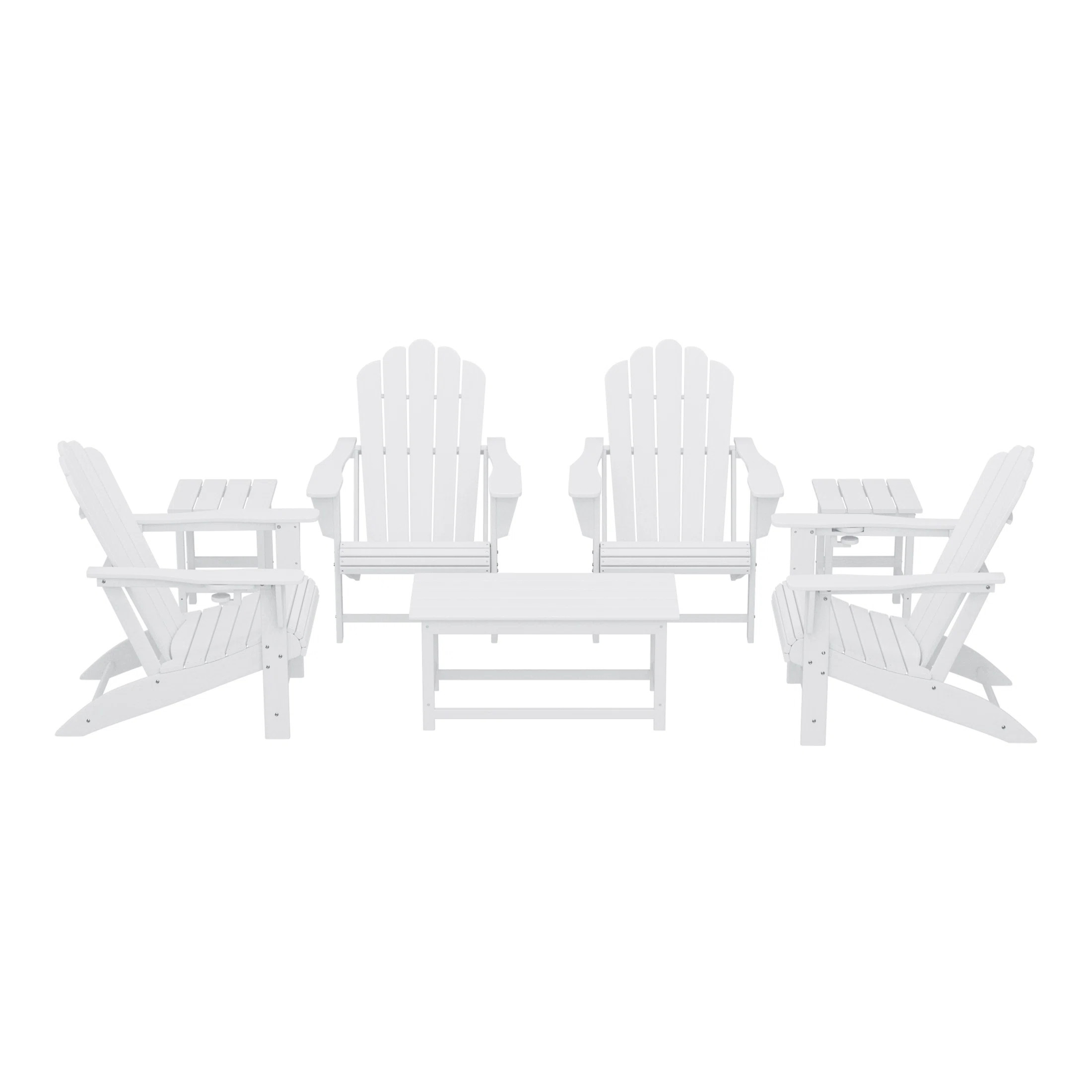 Outdoor Poly Adirondack Conversation Lounge 7-Piece Set | Wayfair North America