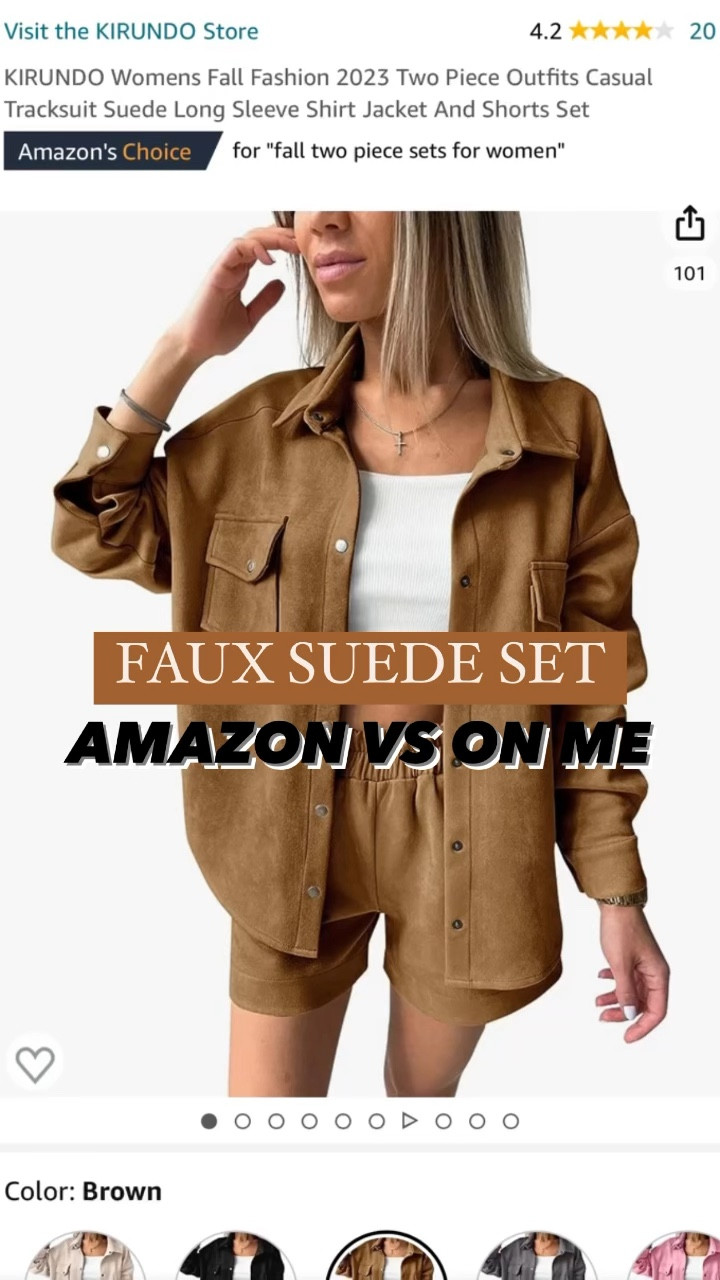 Amazon Faux Suede Set | Early Fall Style Session ✨ This set is so cozy and love how versatile it can be! Perfect to pair with denim or a sweater for early fall transition 🍁

✨Follow me for more outfit ideas and affordable fashion✨

Currently has a 20% off clipable couple and a 25% code you can redeem! 

#LTKsalealert #LTKFind #LTKstyletip