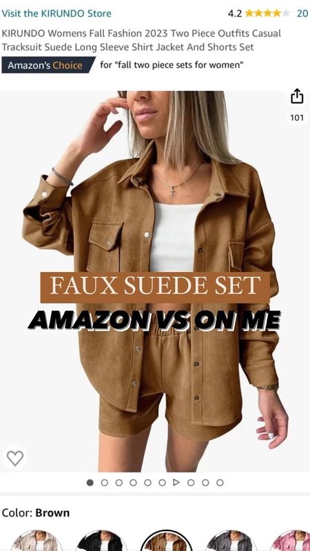 Amazon Faux Suede Set | Early Fall Style Session ✨ This set is so cozy and love how versatile it can be! Perfect to pair with denim or a sweater for early fall transition 🍁

✨Follow me for more outfit ideas and affordable fashion✨

Currently has a 20% off clipable couple and a 25% code you can redeem! 

#LTKsalealert #LTKFind #LTKstyletip