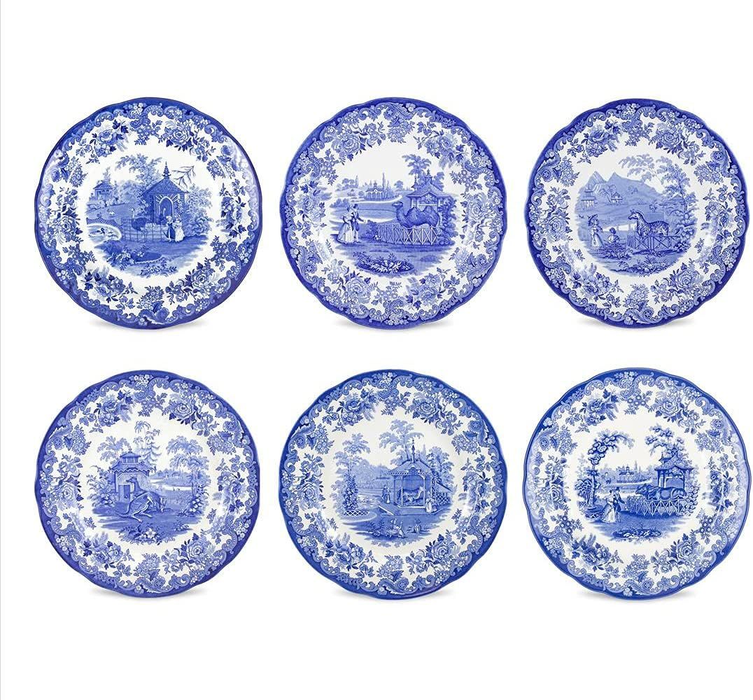 Spode Blue Room Collection Plates | Set of 6 | Dinner, Salad, Pasta, and Appetizer Plate | 10.5-I... | Amazon (US)