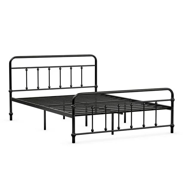 Costway Classic Metal Low Profile Bed, Full, Black - Walmart.com | Walmart (US)
