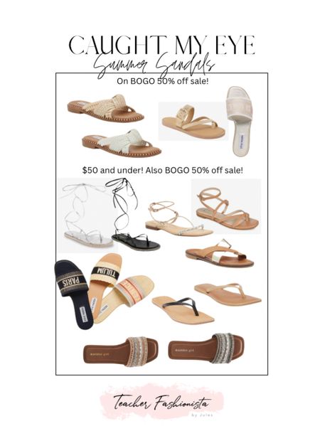 Spring into Summer sandals are on a great BOGO 50% off sale! Many come in more colors, and quite a few are under $50!

#LTKshoecrush #LTKsalealert #LTKFestival