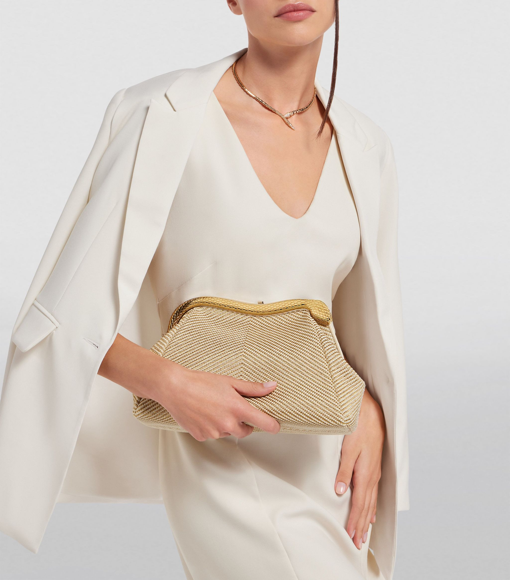 Metallic Serpentine Clutch Bag | Harrods