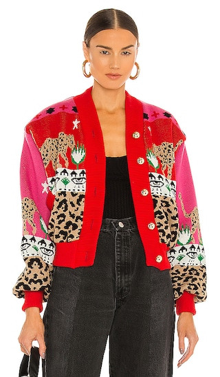 Bomber Jacket in Leopardess Pink | Revolve Clothing (Global)