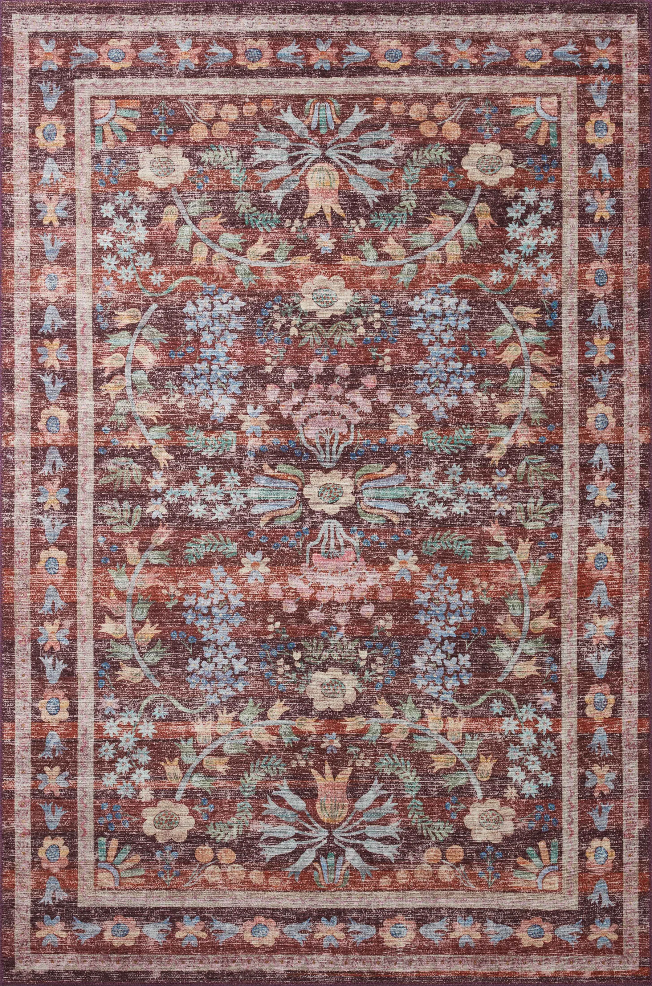 Rifle Paper Co. X Loloi Maison Frances Red 8'-4" X 11'-6" Area Rug | Wayfair North America