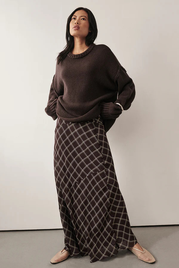 ARLINGTON CHOC MIDI SKIRT | DISSH