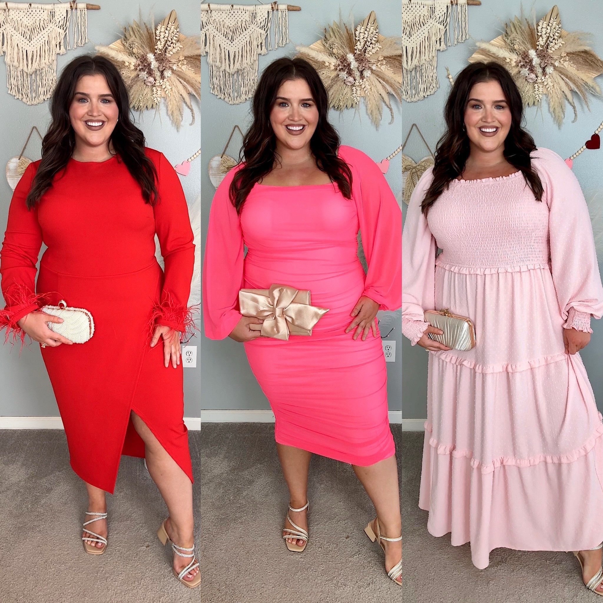 Amazon long sleeve dresses for Valentine’s Day + Galentine’s parties 💘🌹🍫 Wearing a size XXL in each 

#LTKSeasonal #LTKStyleTip #LTKPlusSize