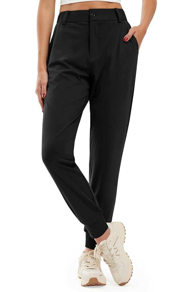 Libin Women's 4-Way Stretch Golf Joggers Pants with Pockets, Tapered Athletic Running Sweatpants,... | Amazon (US)