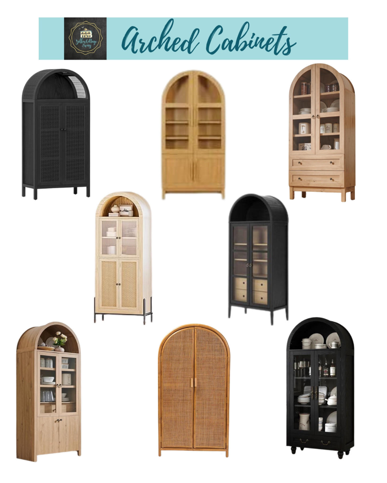 Beautiful and affordable Arched Cabinets for display or storage. All options under $500! 

#LTKHome