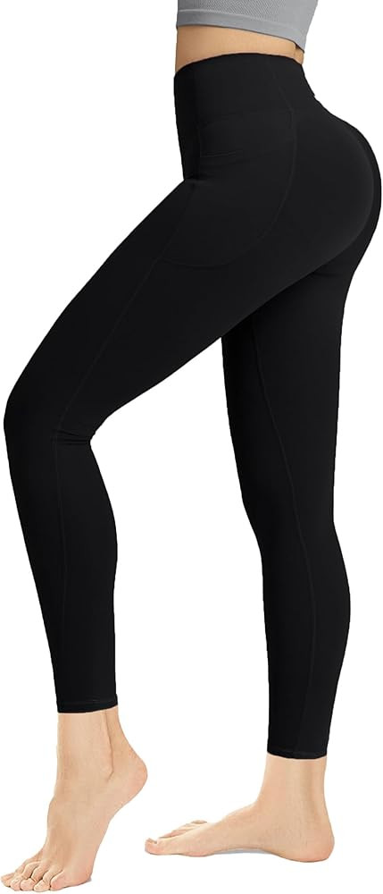 Butt Lifting Leggings with Pocket for Women High Waisted Tummy Control Squat-Proof Compression 7/... | Amazon (US)