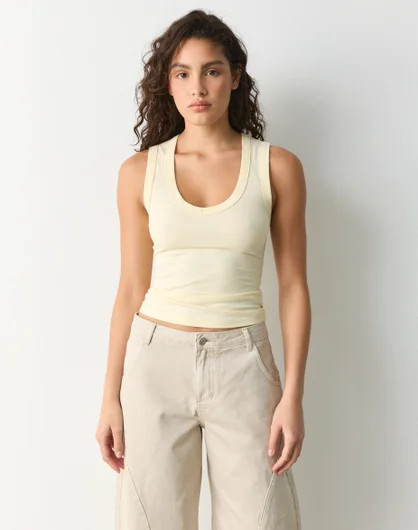 V Neck Cotton Tank Top | Glassons (Australia)