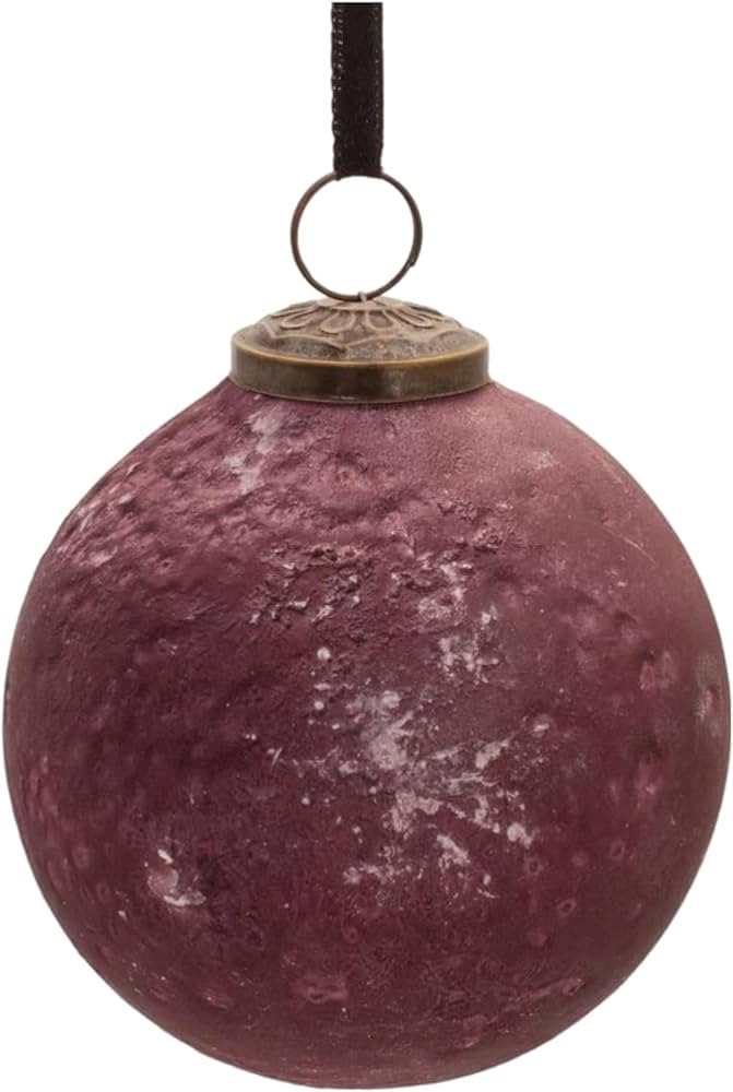Melrose International Distressed Glass Ball Ornament (Set of 6) | Amazon (US)